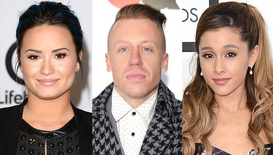Demi Lovato, Macklemore, Ariana Grande Demi Lovato, Macklemore, Ariana Grande